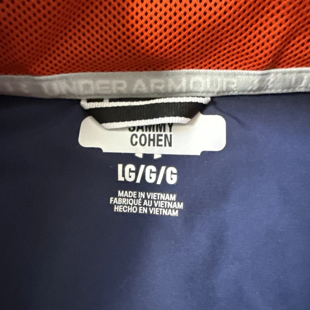 Auburn Tigers Team Issued Under Armour 1/2 Zip Pullover Storm S/S L Sammy Cohen